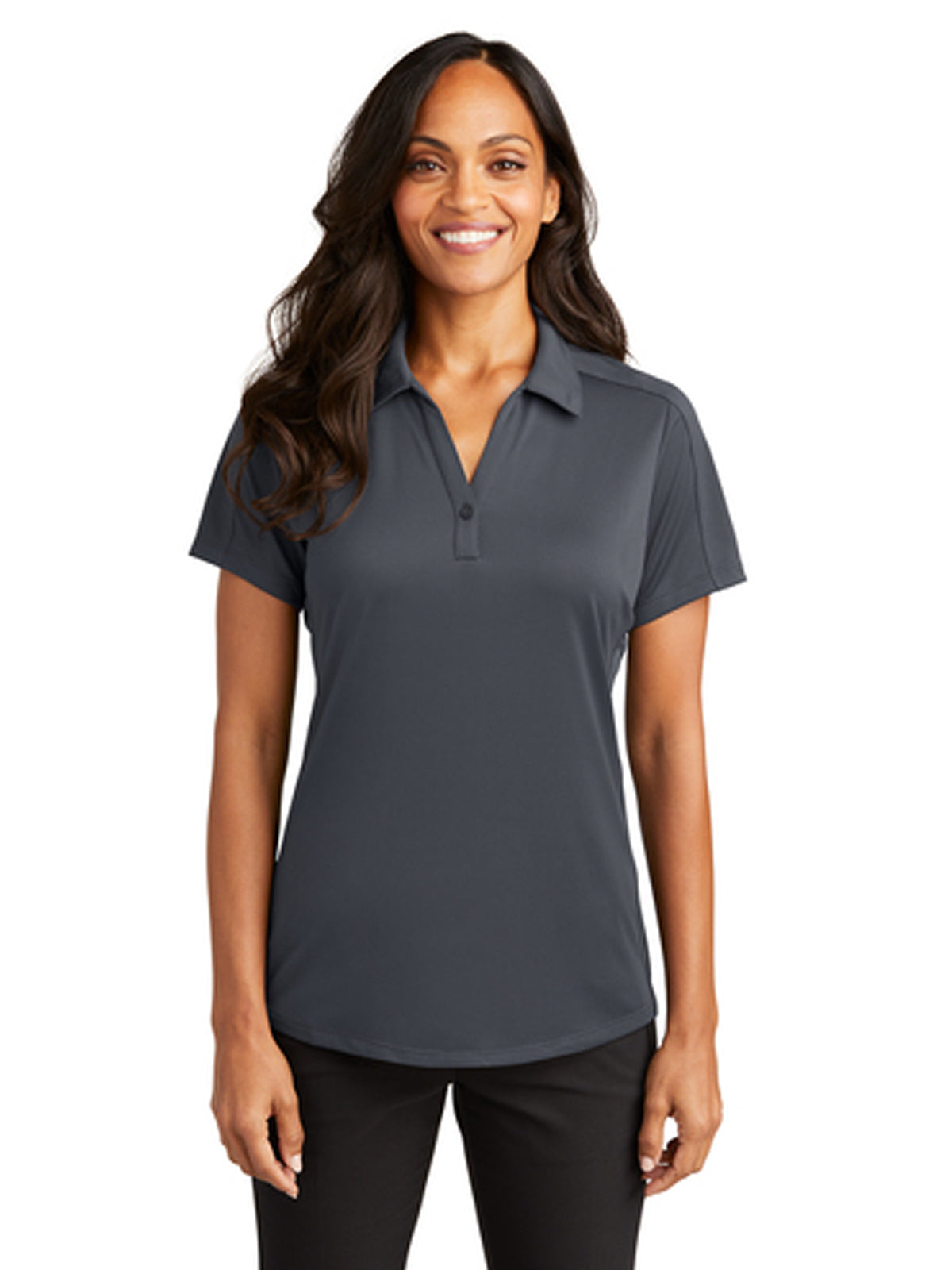 Women's Pocketless Jacquard Polo