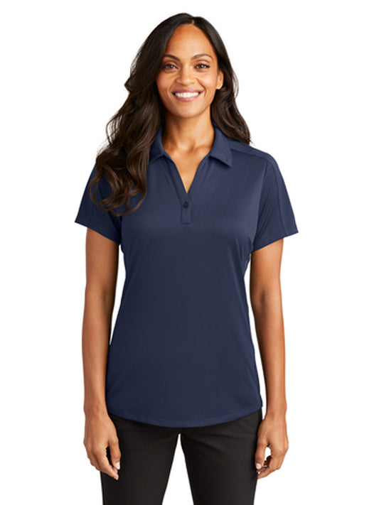 Women's Pocketless Jacquard Polo