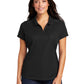 Women's Pinpoint Mesh Zip Polo Shirt