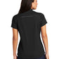 Women's Pinpoint Mesh Zip Polo Shirt - L580 - Black