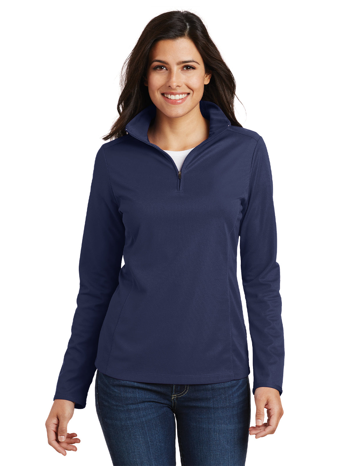 Women's Pinpoint Mesh Half-Zip Pullover