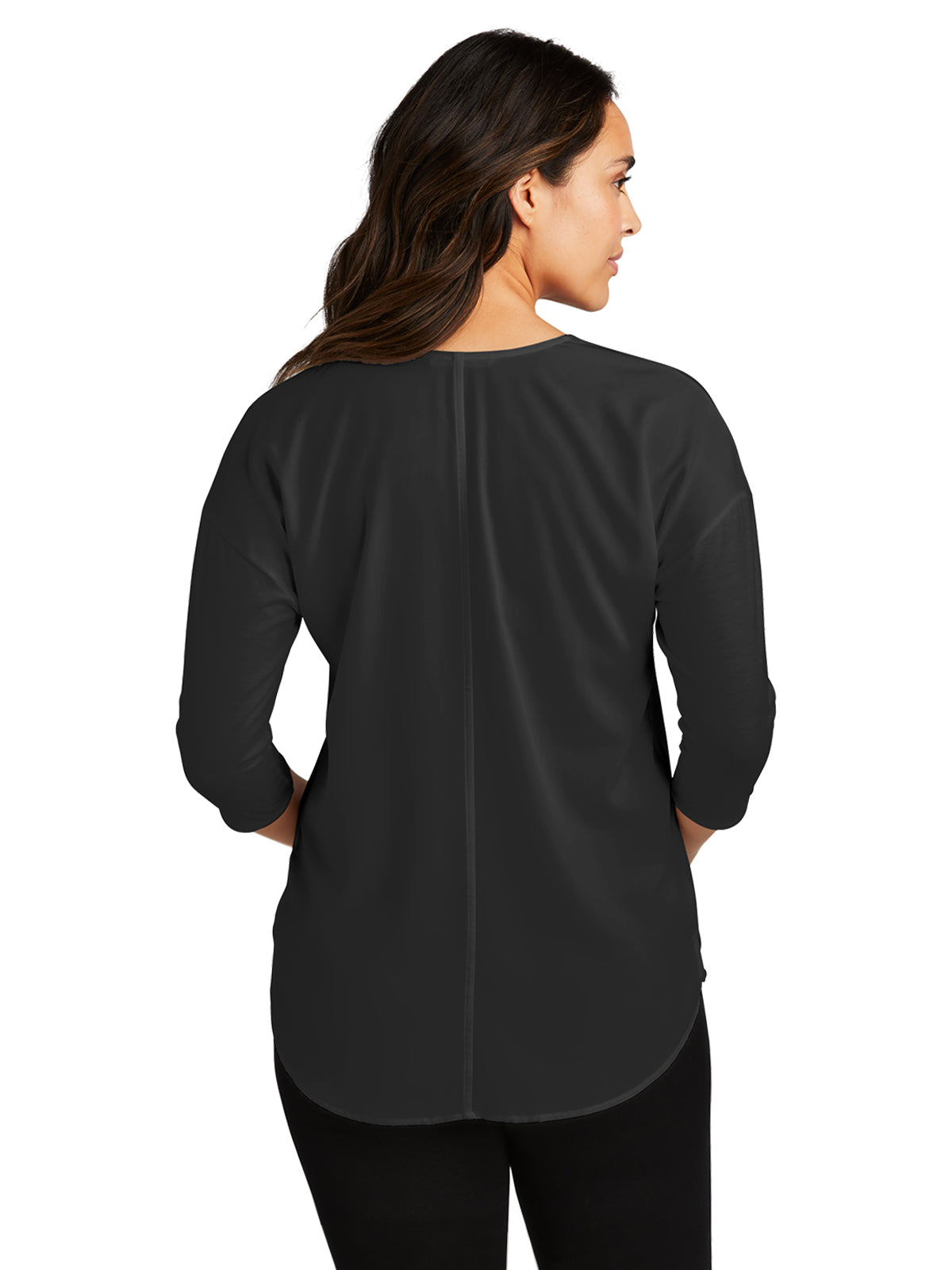 Women's 3/4 Sleeve Split Neck Top