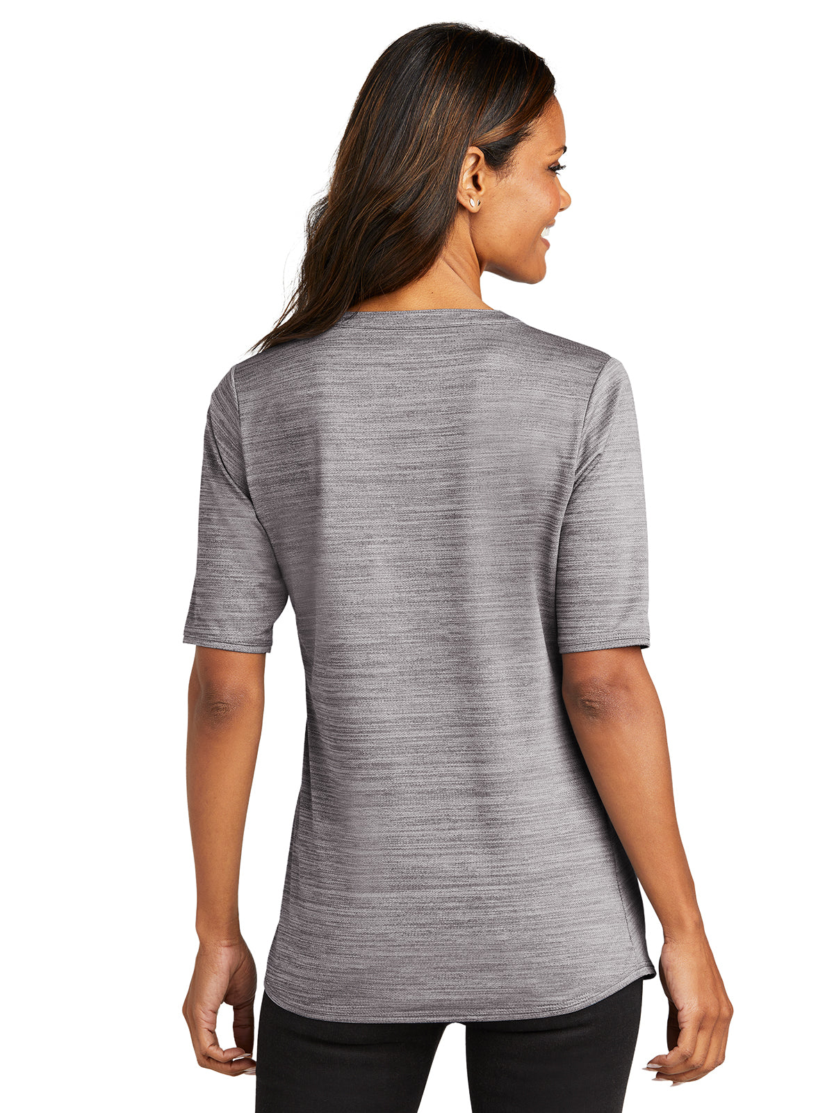 Women's Heather Open Neck Top