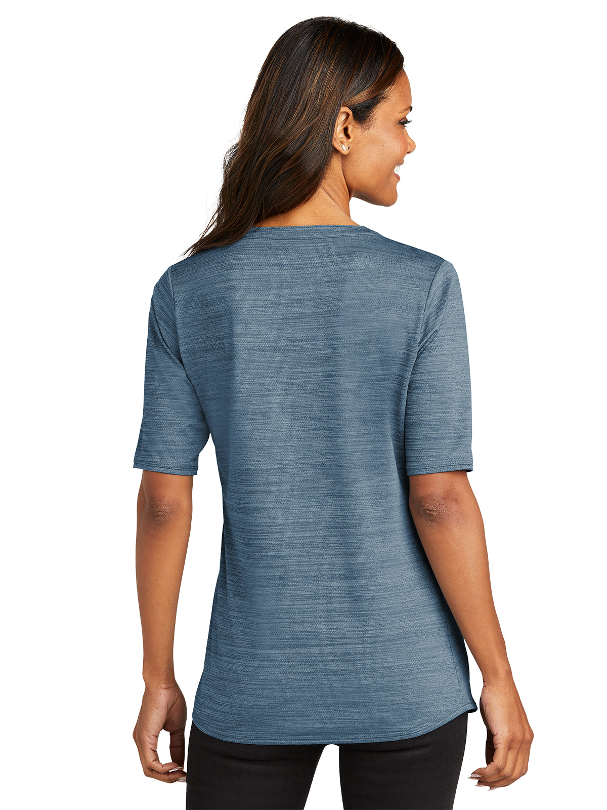 Women's Heather Open Neck Top