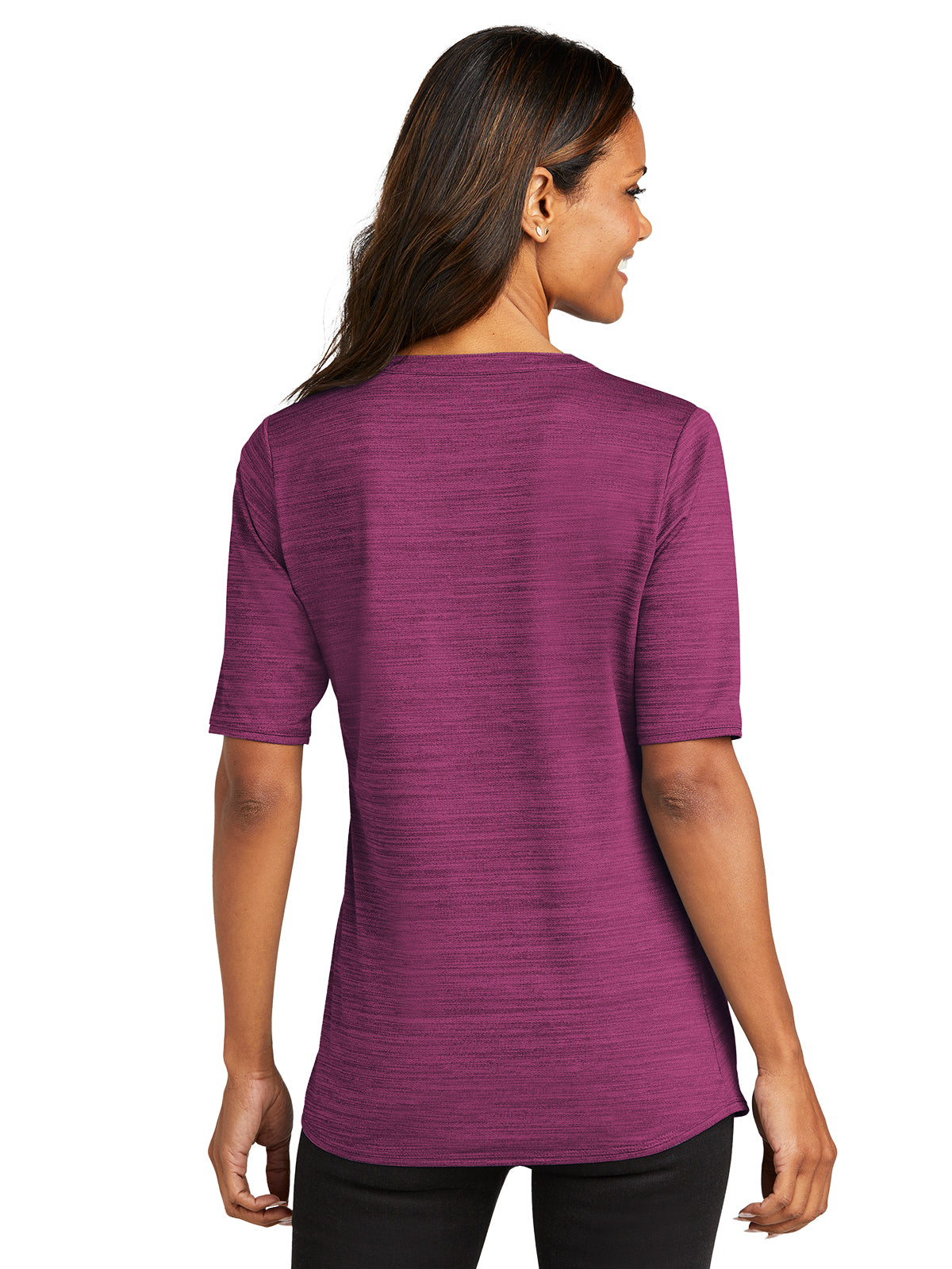 Women's Heather Open Neck Top