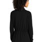 Women's Microterry Cardigan - LK825 - Deep Black