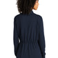 Women's Microterry Cardigan - LK825 - River Blue Navy