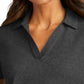 Women's Pique Polo - LK867 - Charcoal Heather