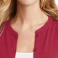 Women's Concept Stretch Button-Front Cardigan - LM1008 - Rich Red