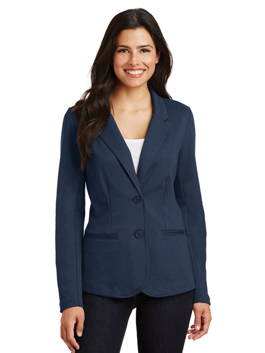 Women's Knit Blazer - LM2000 - Deep Navy