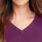Women's V-Neck Sweater - LSW285 - Deep Berry