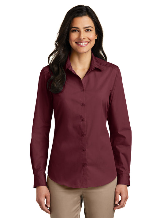 Women's Long Sleeve Poplin Shirt