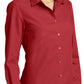 Women's Long Sleeve Poplin Shirt - LW100 - Rich Red
