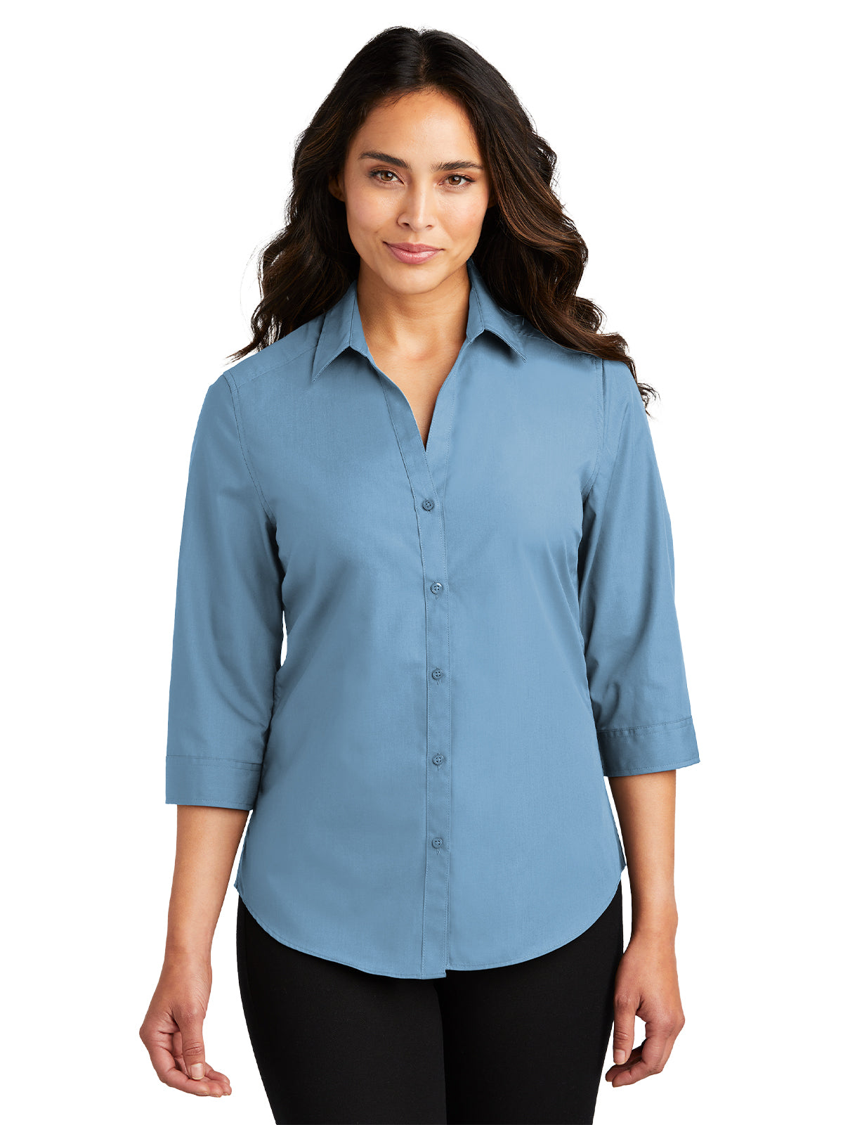 Women's 3/4 Sleeve Button Up Shirt