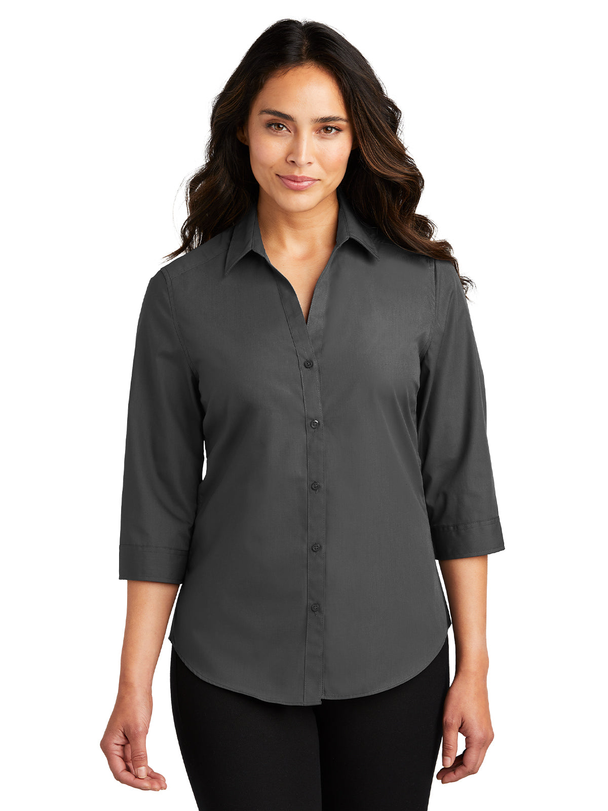 Women's 3/4 Sleeve Button Up Shirt