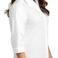 Women's 3/4 Sleeve Button Up Shirt - LW102 - White