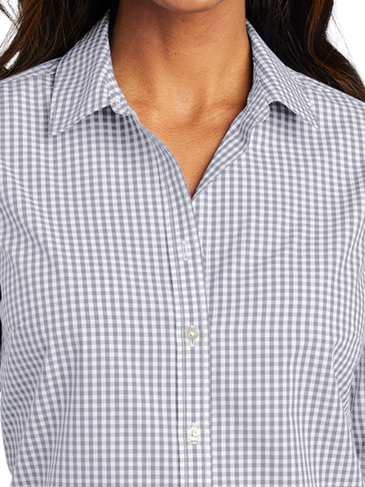 Women's Broadcloth Gingham Easy Care Shirt