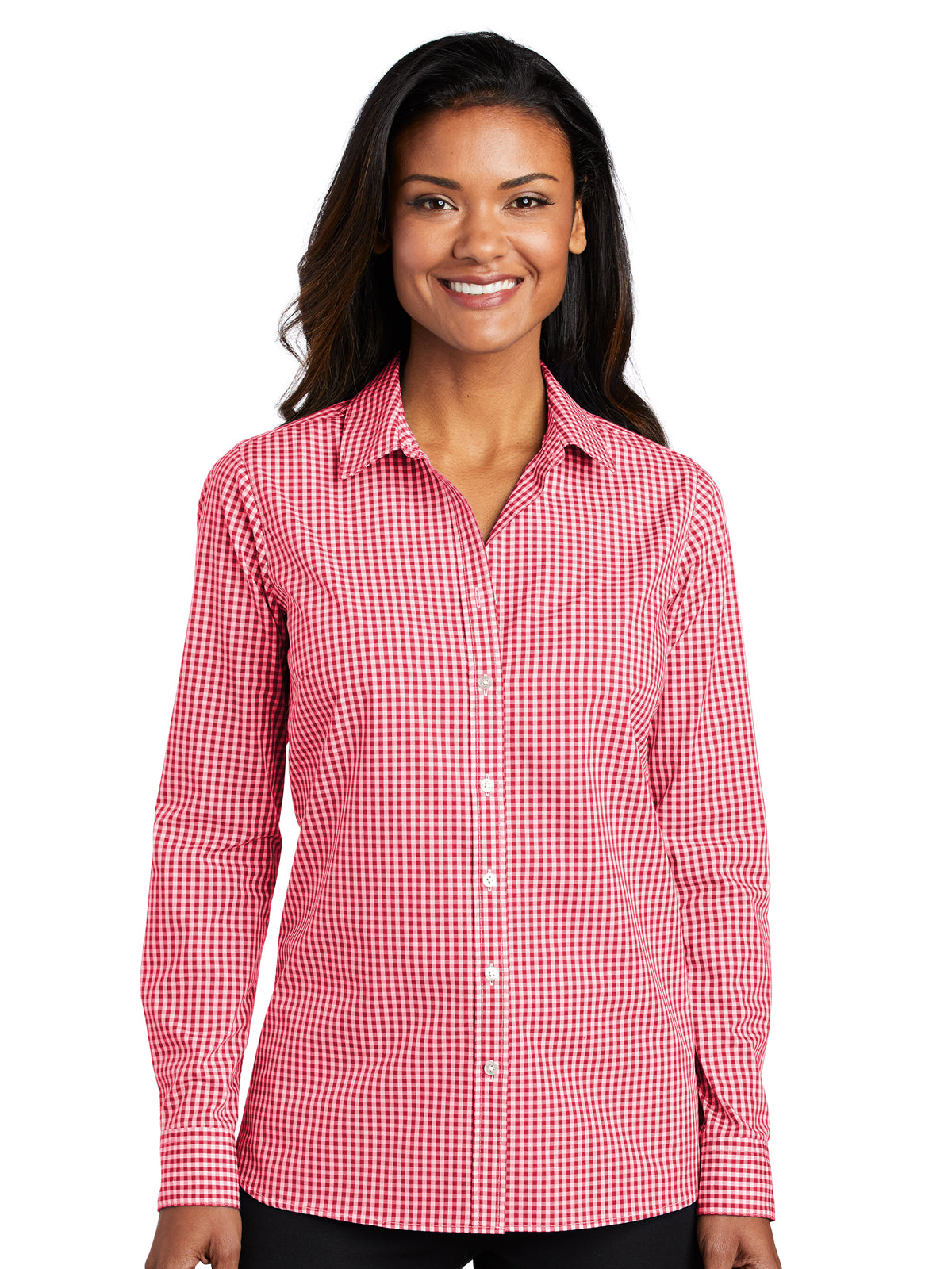 Women's Broadcloth Gingham Easy Care Shirt