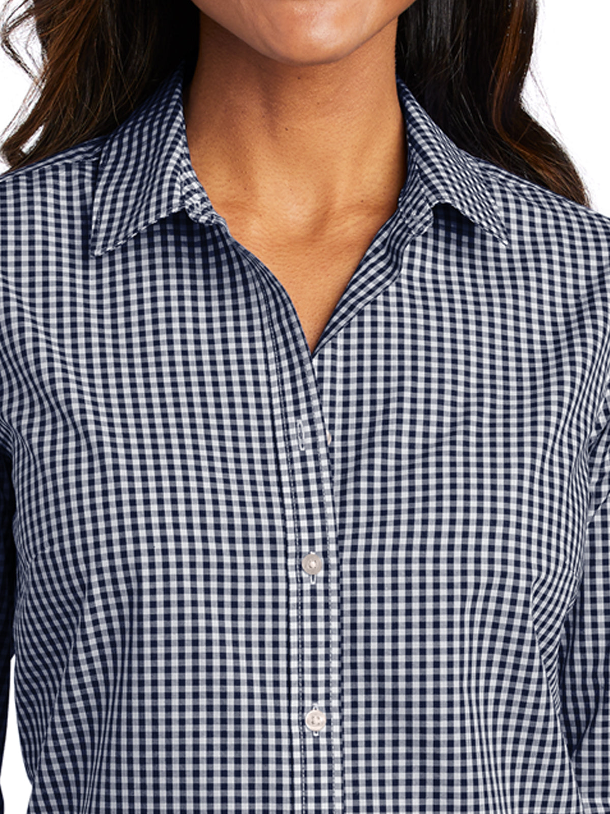 Women's Broadcloth Gingham Easy Care Shirt