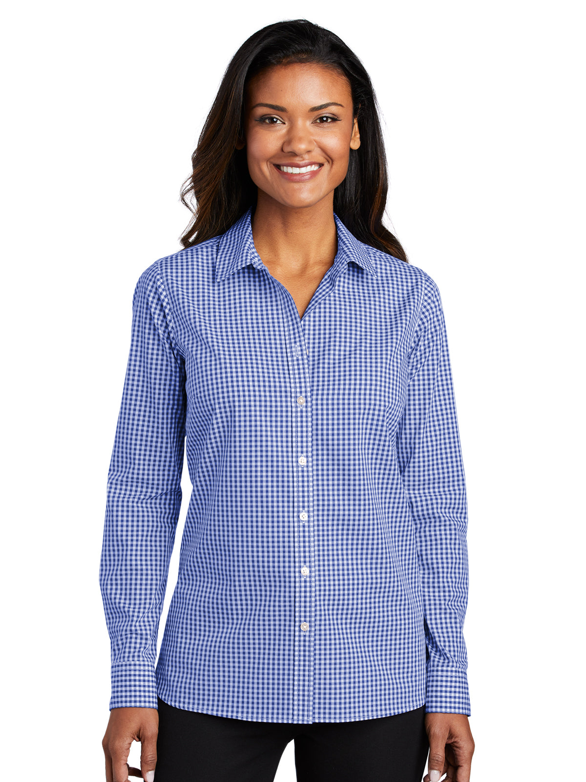 Women's Broadcloth Gingham Easy Care Shirt