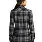 Women's Plaid Flannel Shirt - LW668 - Grey/Black