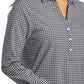 Women's 3 Button V-Neck Stretch Tunic - LW680 - Graphite/White