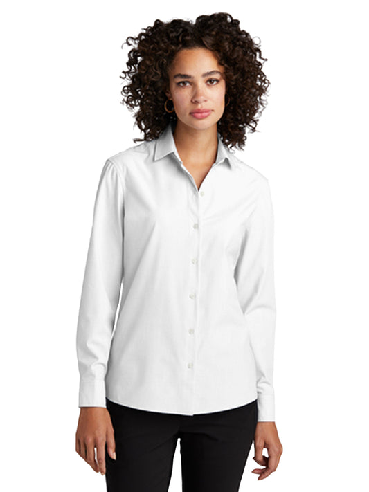 Women's Pocketless Long Sleeve Woven Shirt