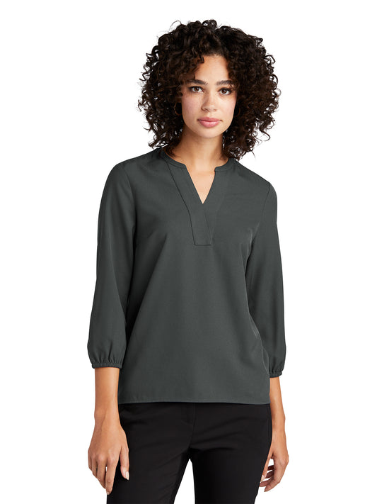 Women's Pocketless 3/4-Sleeve Blouse Top