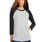 Unisex 3/4 Sleeve Raglan Tee - NL6051 - Vintage Black/Heather White