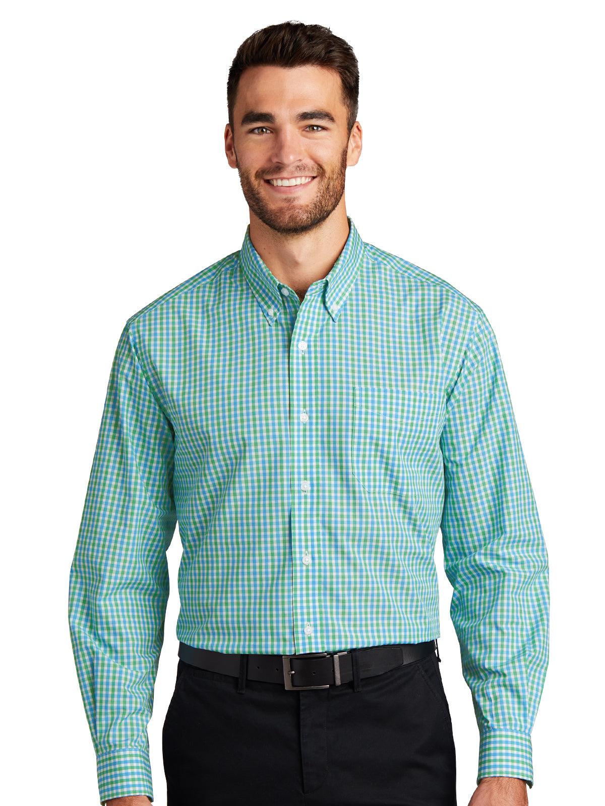 Men's Long Sleeve Gingham Shirt