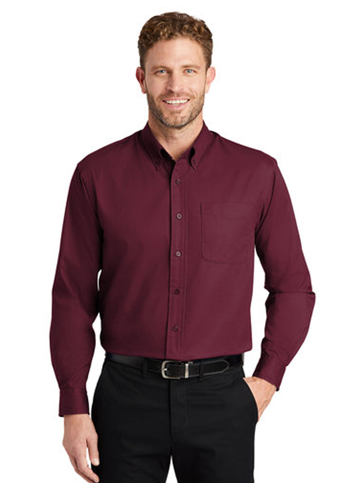 Men's 1-Pocket Long Sleeve Twill Shirt