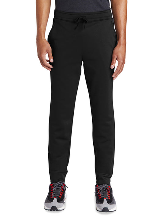 Men's Two-Pocket Sport-Wick Fleece Jogger - ST233 - Black