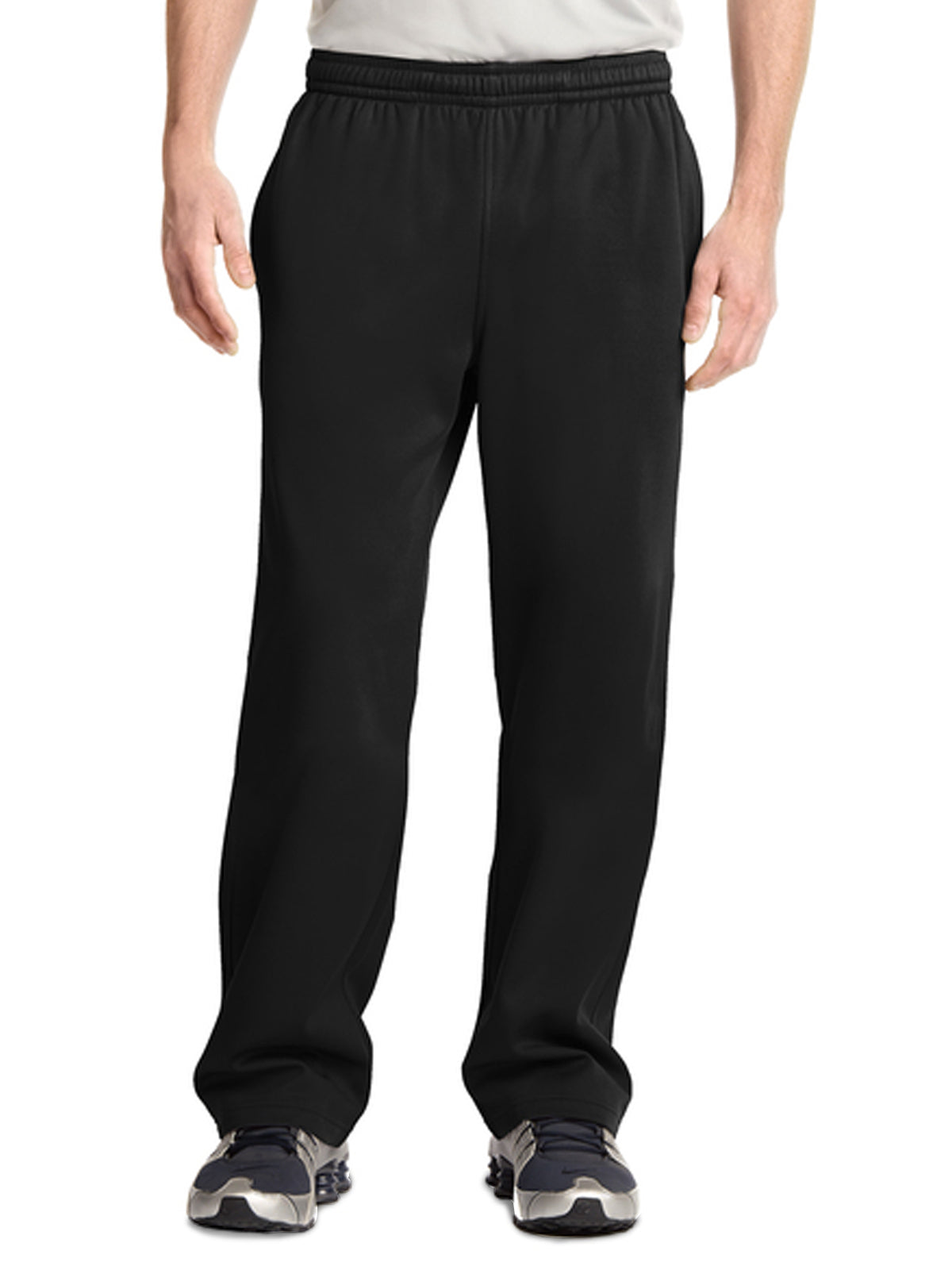 Men's Two-Pocket Sport-Wick Fleece Pant - ST237 - Black