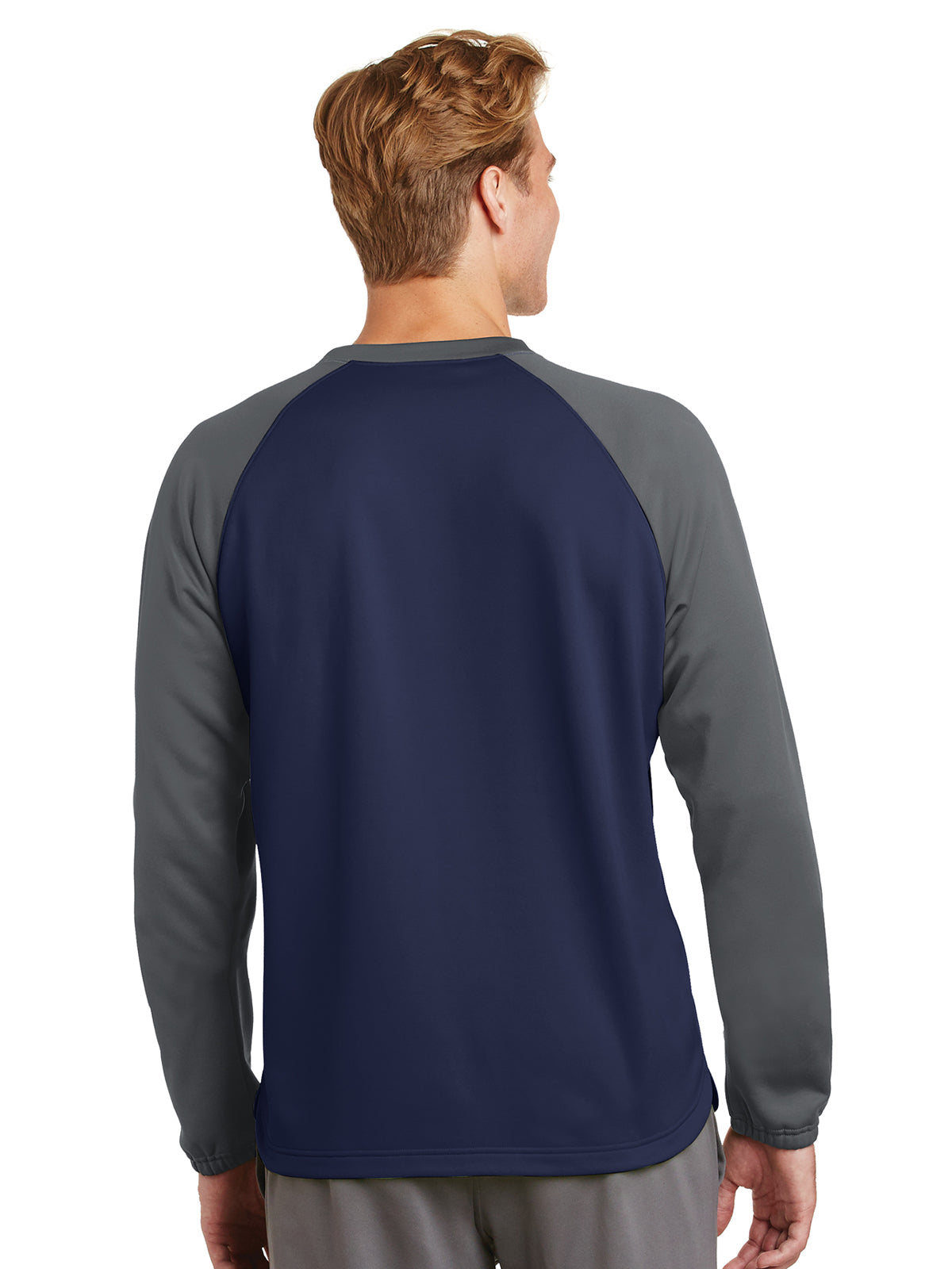 Men's Pocketless Raglan Colorblock Crewneck Sweatshirt