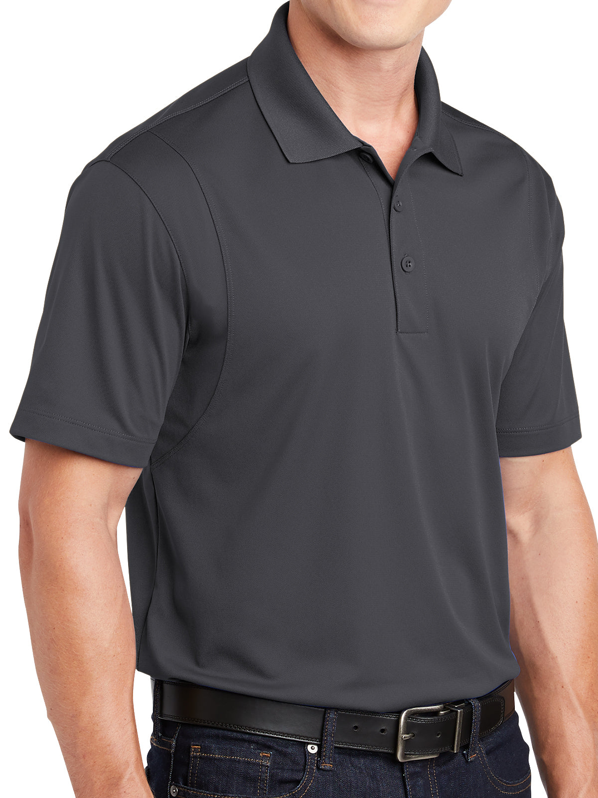 Men's Three-Button Micropique Polo