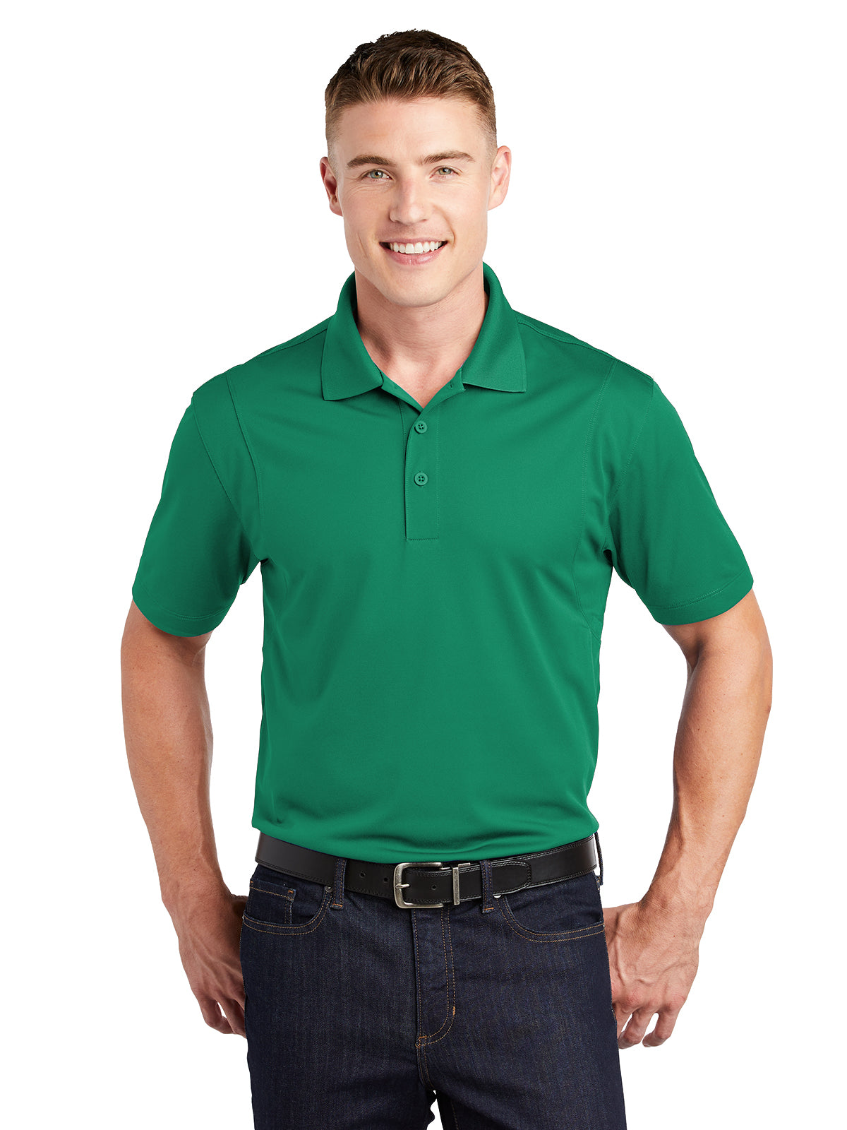 Men's Three-Button Micropique Polo