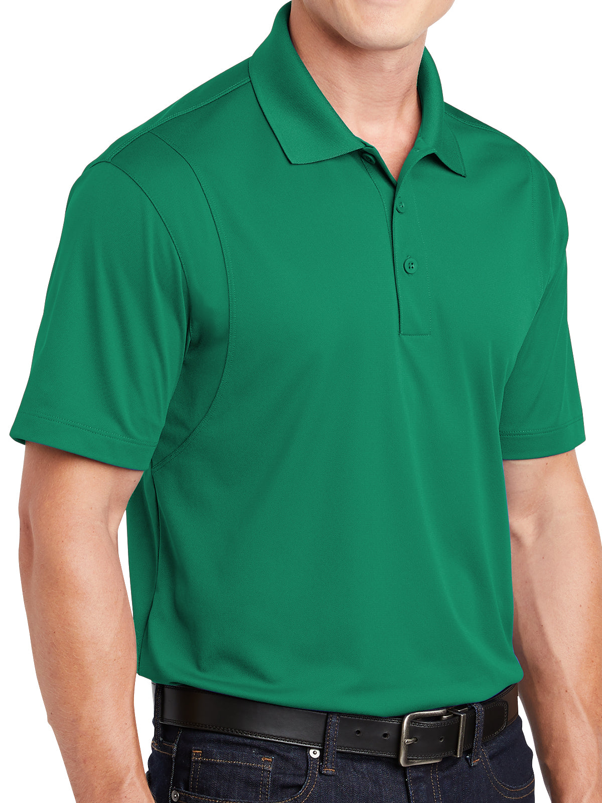 Men's Three-Button Micropique Polo