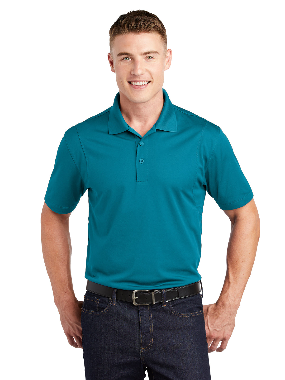 Men's Three-Button Micropique Polo