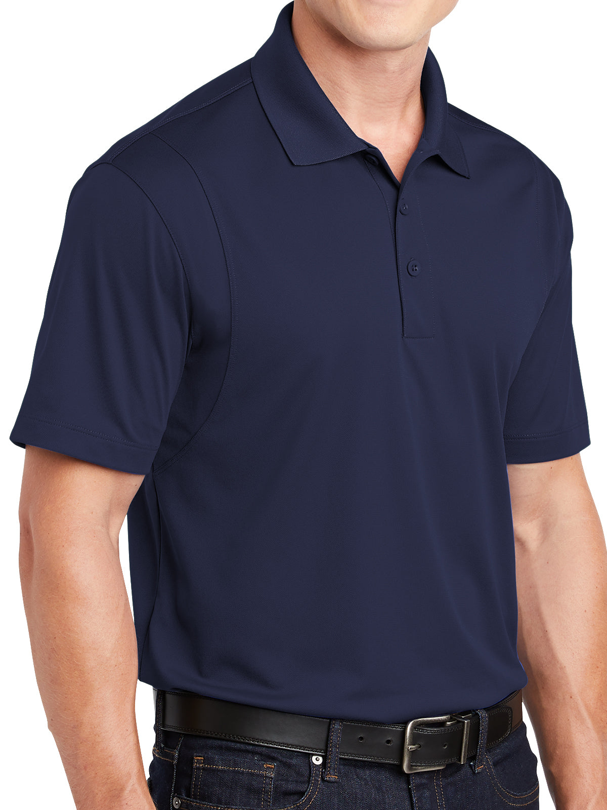 Men's Three-Button Micropique Polo