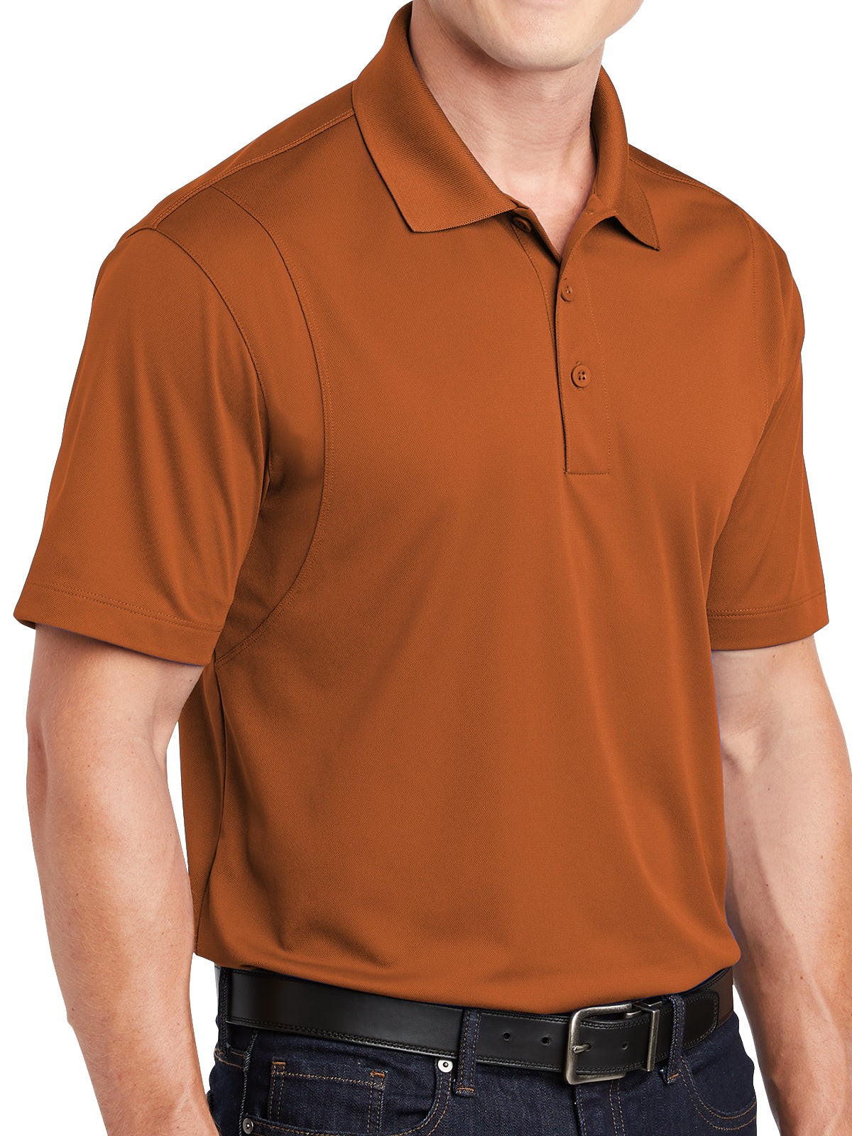 Men's Three-Button Micropique Polo