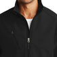Men's Tall Textured Soft Shell Jacket - TLJ705 - Black