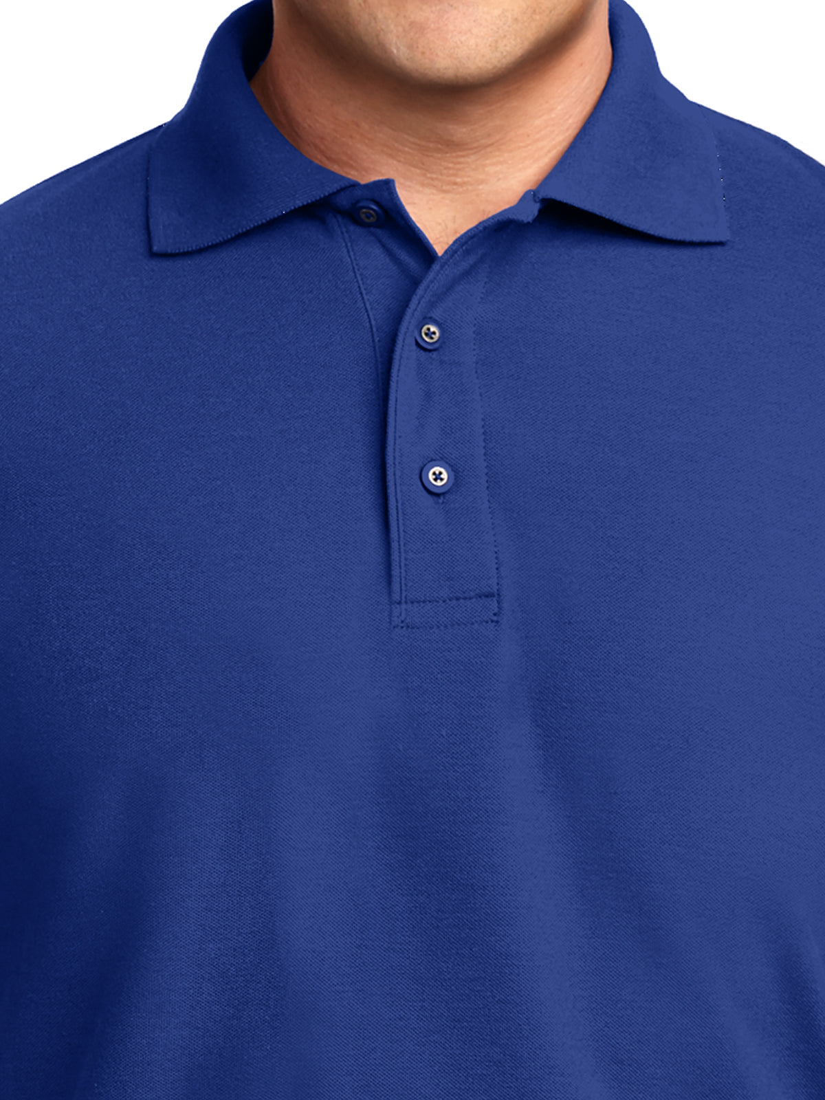 Men's Tall Silk Touch Long Sleeve Polo Shirt