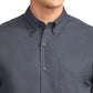 Men's Tall Short Sleeve Easy Care Shirt - TLS508 - Steel Grey/Light Stone