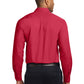 Unisex Tall Long Sleeve Easy Care Shirt - TLS608 - Red/Light Stone
