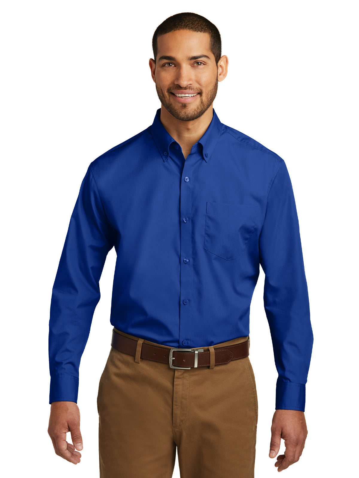 Men's Long Sleeve Poplin Tee