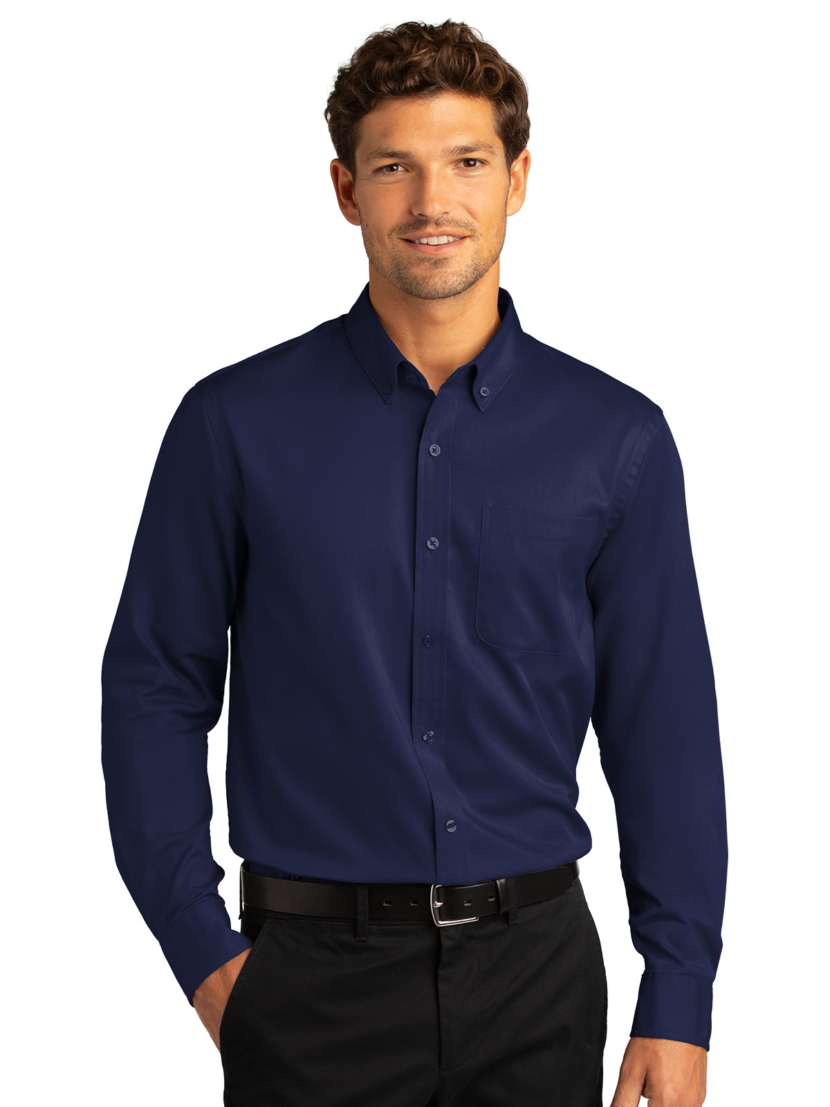 Men's Long Sleeve Button Up Performance Shirt