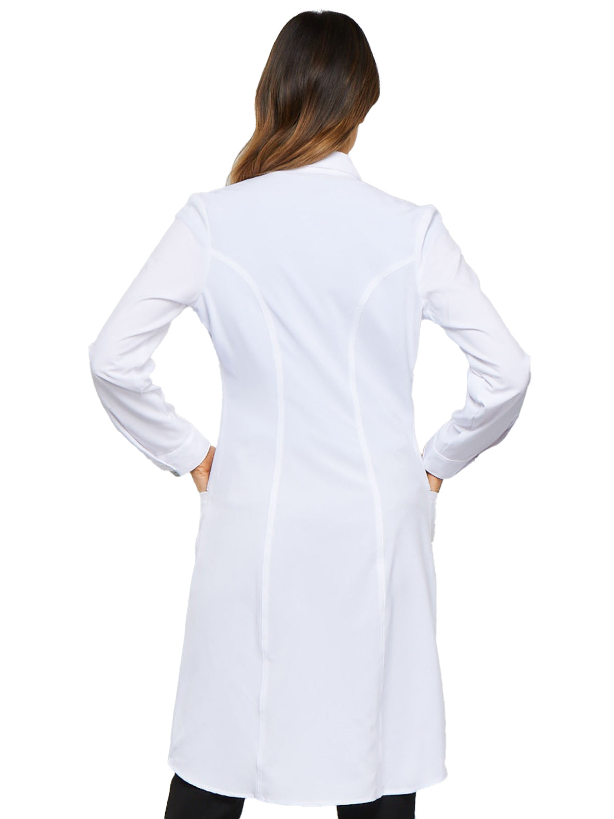 Women's Two-Pocket 40" Full-Length Button Cuff Sleeves Lab Coat