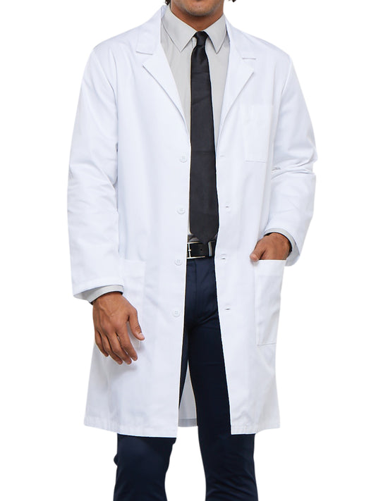 Unisex Three-Pocket 40" Full-Length Button-Front Lab Coat