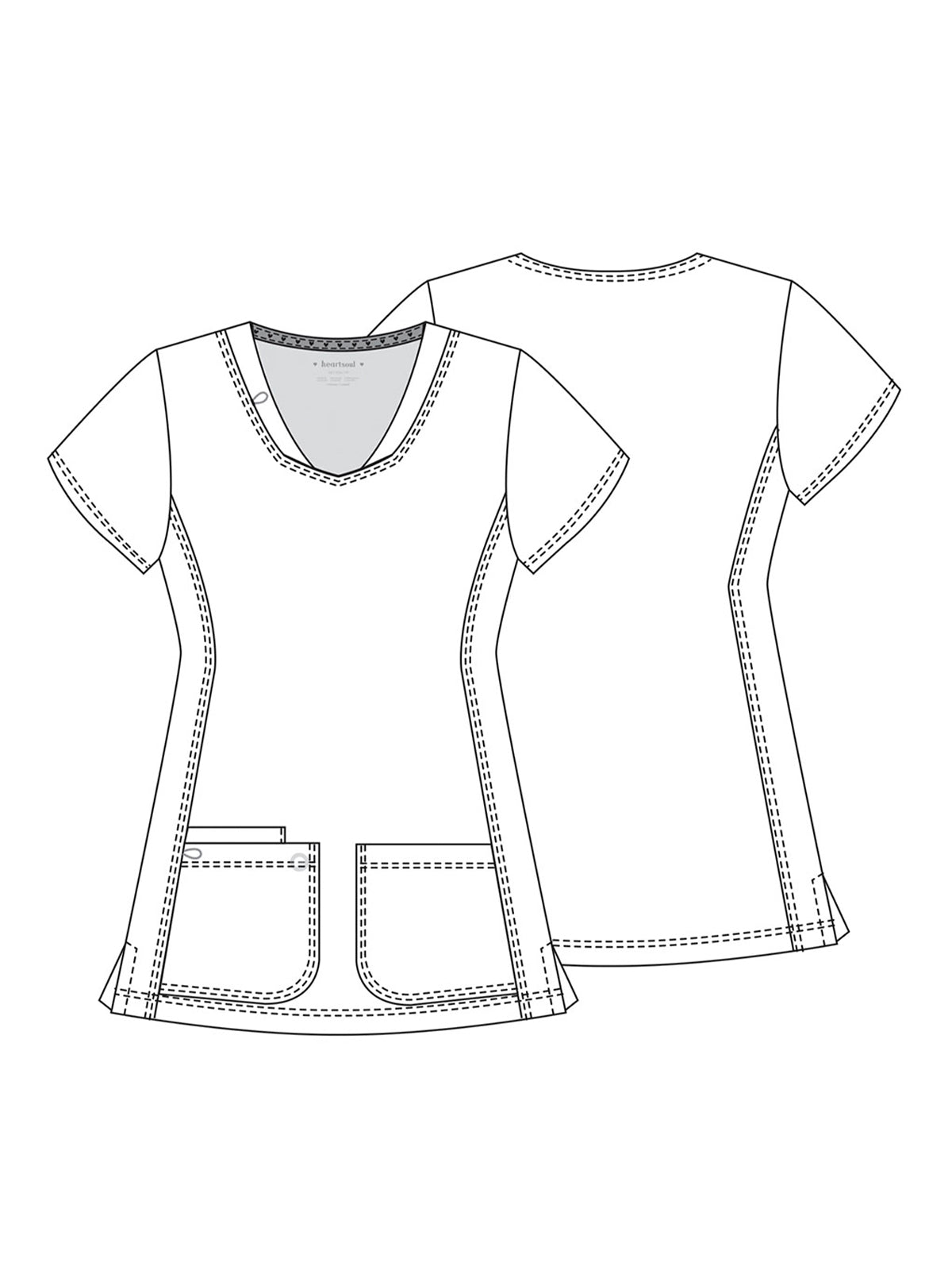 Women's Shaped V-Neck Top