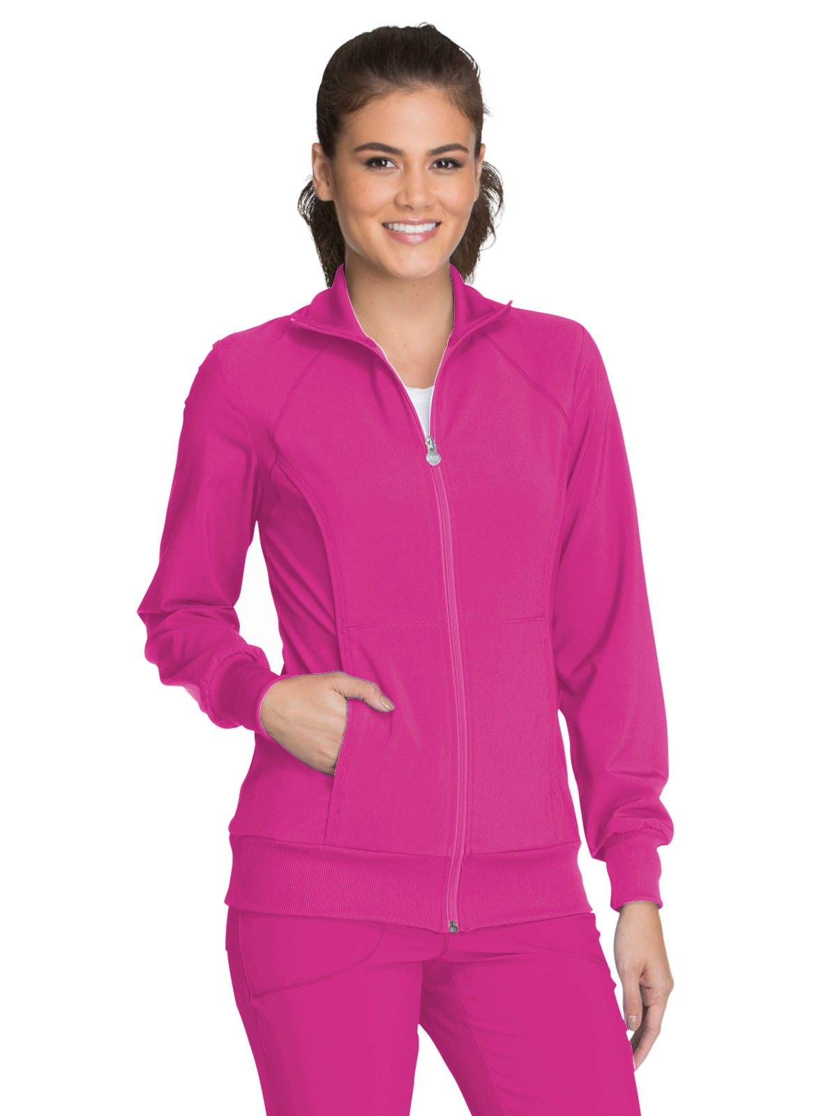 Women's 2-Pocket Contemporary Scrub Jacket